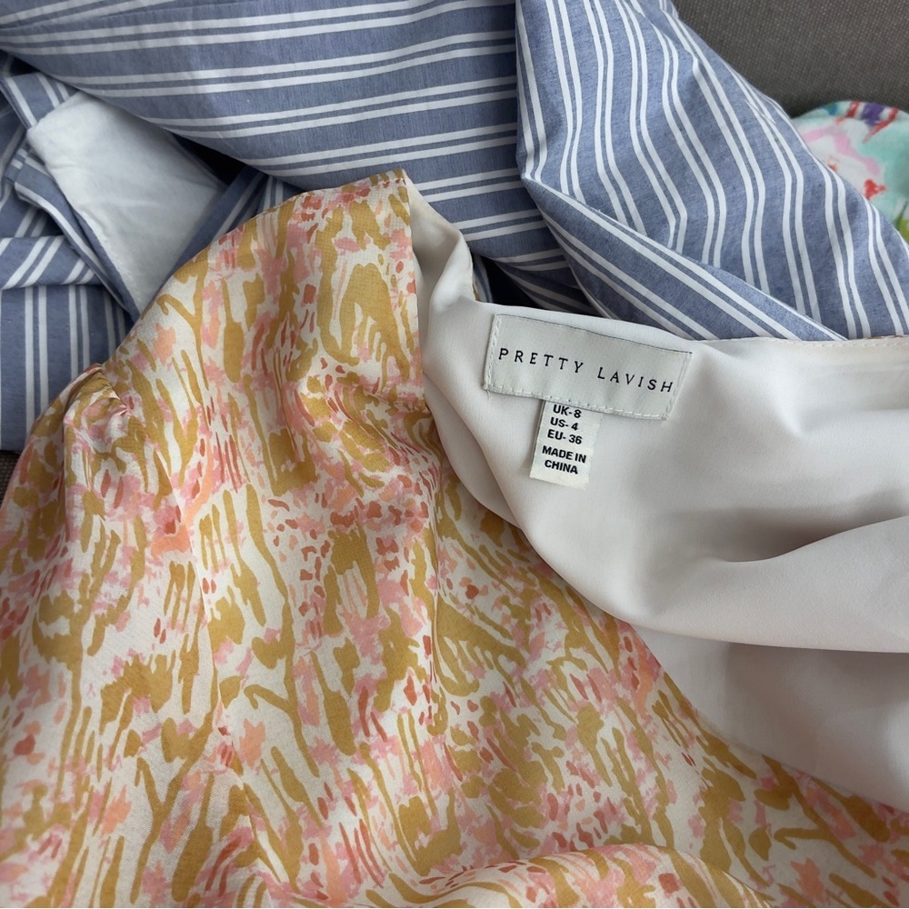 PRETTY LAVISH Ashton ruffle dress layered floral printed wedding vacation dress - Picture 2 of 7